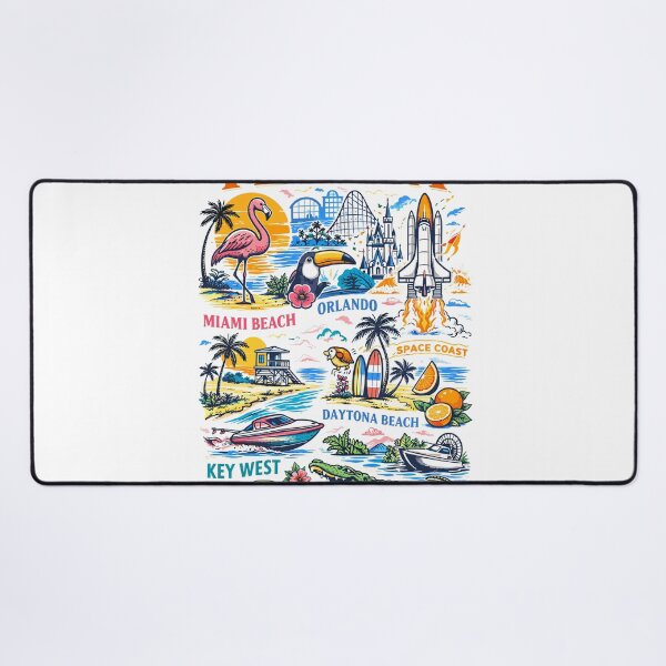 Item preview, Florida Travel Collage Poster designed and sold by Matinez Pink.