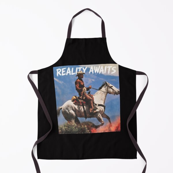 Item preview, Cowboy Riding Horse Reality Awaits Western designed and sold by mac-lux.