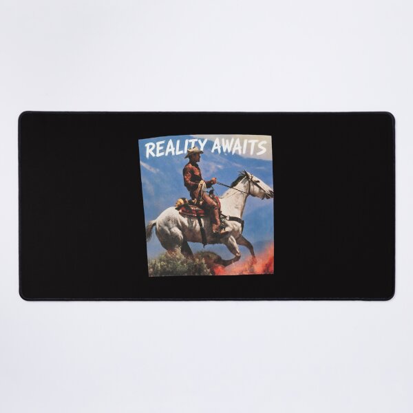 Item preview, Cowboy Riding Horse Reality Awaits Western designed and sold by mac-lux.