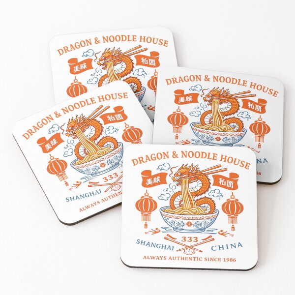 Item preview, Dragon & Noodle House Shanghai Poster designed and sold by Matinez Pink.