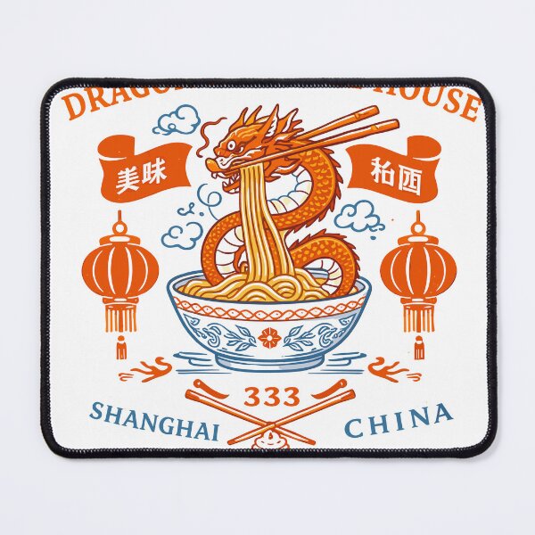Item preview, Dragon & Noodle House Shanghai Poster designed and sold by Matinez Pink.