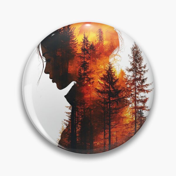 Item preview, Woman Forest Sunset Double. Exposure Aesthetic Graphic designed and sold by VISIONSTURME.