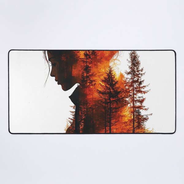 Item preview, Woman Forest Sunset Double. Exposure Aesthetic Graphic designed and sold by VISIONSTURME.