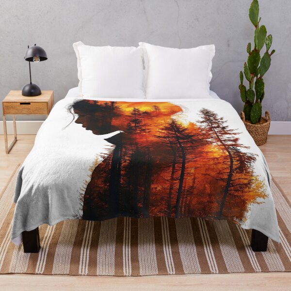 Item preview, Woman Forest Sunset Double. Exposure Aesthetic Graphic designed and sold by VISIONSTURME.