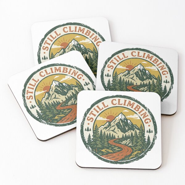 Item preview, Still Climbing - Vintage Mountain Hiking Sunrise Badge designed and sold by Sanan Israyilli.