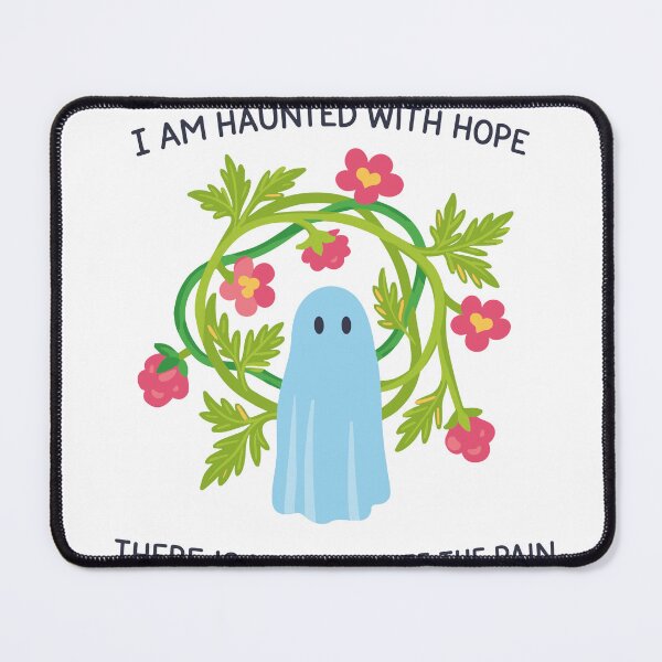 Item preview, Haunted With Hope Cute Ghost Poster designed and sold by Matinez Pink.