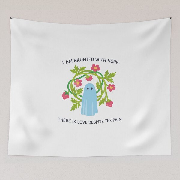 Item preview, Haunted With Hope Cute Ghost Poster designed and sold by Matinez Pink.