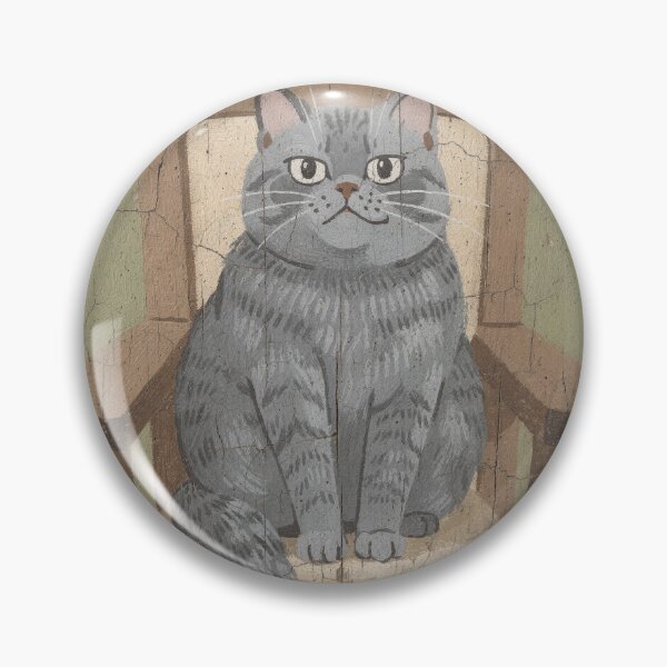 Item preview, Chartreux Cat Refusing to Share the Armchair designed and sold by PictorialWhimsy.