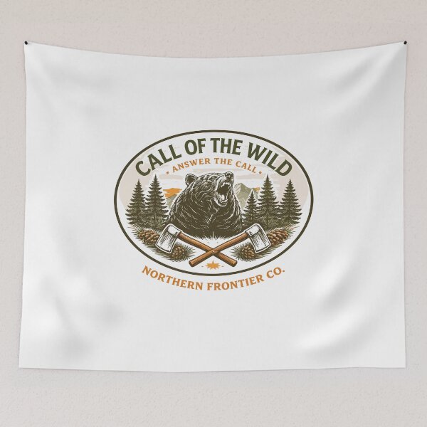 Item preview, Call Of The Wild Northern Frontier Co Bear Poster designed and sold by Matinez Pink.