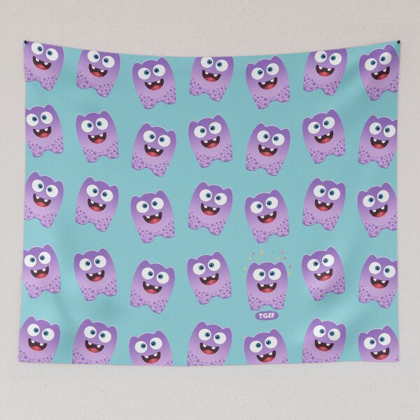 Item preview, Mila TGIF Pattern – Cute Funny Monster designed and sold by Barrio Cometa.