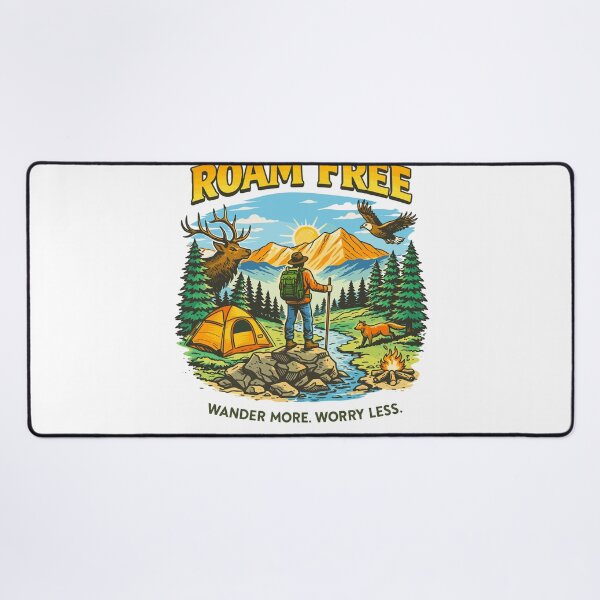 Item preview, Roam Free Wander More Worry Less Poster designed and sold by Matinez Pink.