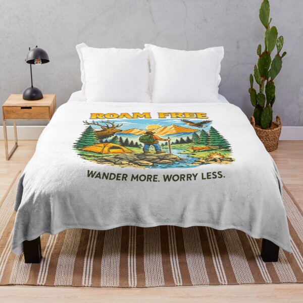 Item preview, Roam Free Wander More Worry Less Poster designed and sold by Matinez Pink.