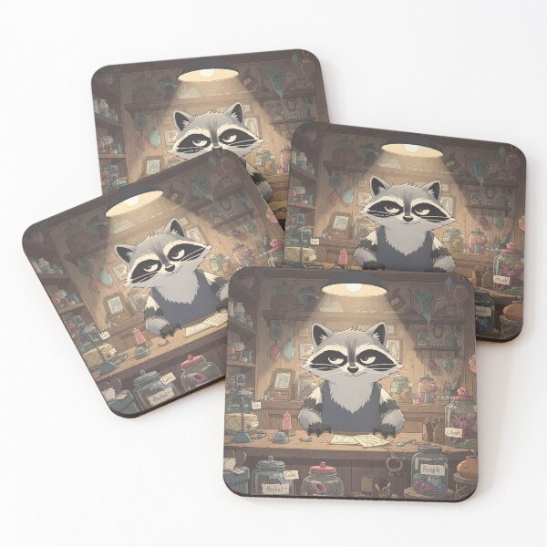 Item preview, Suspicious Raccoon Small Business Owner designed and sold by PictorialWhimsy.
