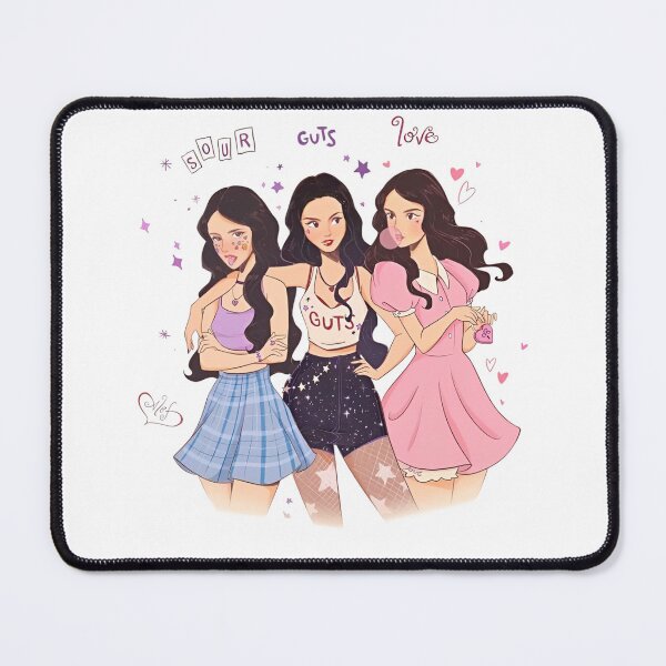 Item preview, Olivia Rodrigo Sour Guts Anime Fanart Trio designed and sold by cubomtumeshop.