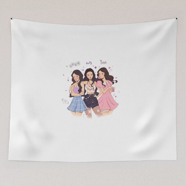 Item preview, Olivia Rodrigo Sour Guts Anime Fanart Trio designed and sold by cubomtumeshop.