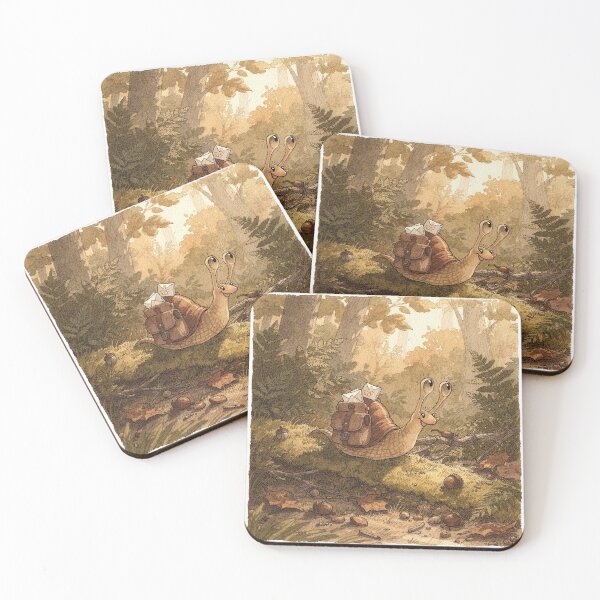 Item preview, Snail Folk Running the Slowest Delivery Route designed and sold by PictorialWhimsy.