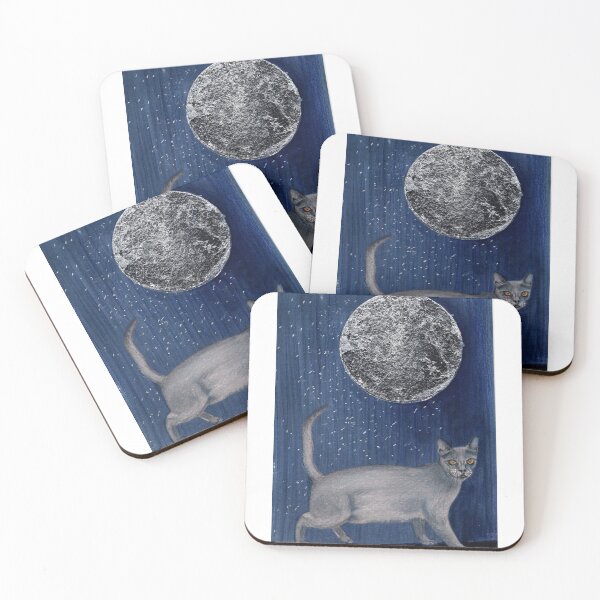 Item preview, Cat and the sliver moon designed and sold by nicoleliz.