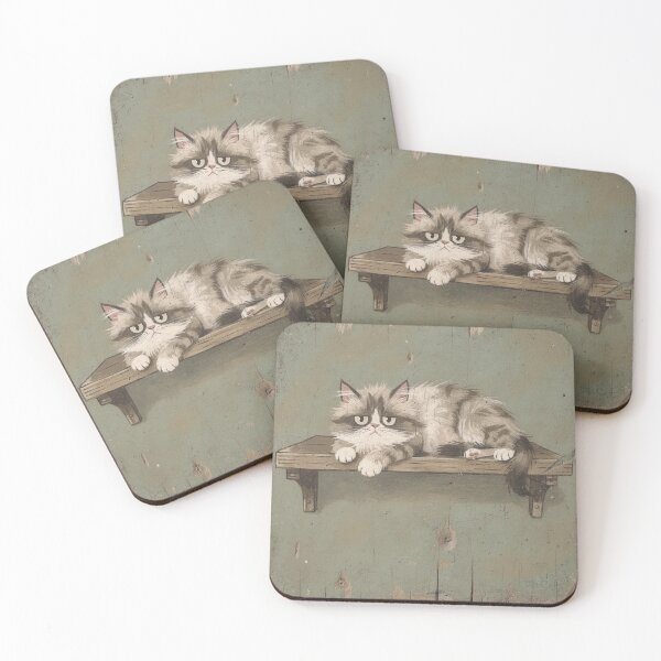 Item preview, Ragdoll Cat Flopped Dramatically Across the Shelf designed and sold by PictorialWhimsy.