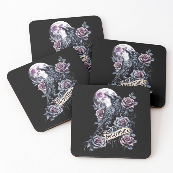 Item preview, Gothic Raven and Purple Roses Moon Art designed and sold by DannyJHonak.