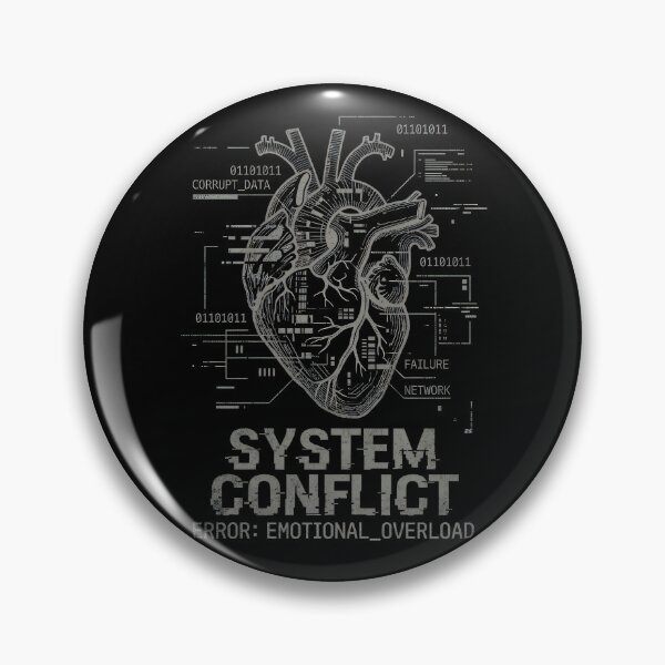 Item preview, System Conflict Emotional Overload Cyberpunk Glitch Heart designed and sold by EdGraphy.