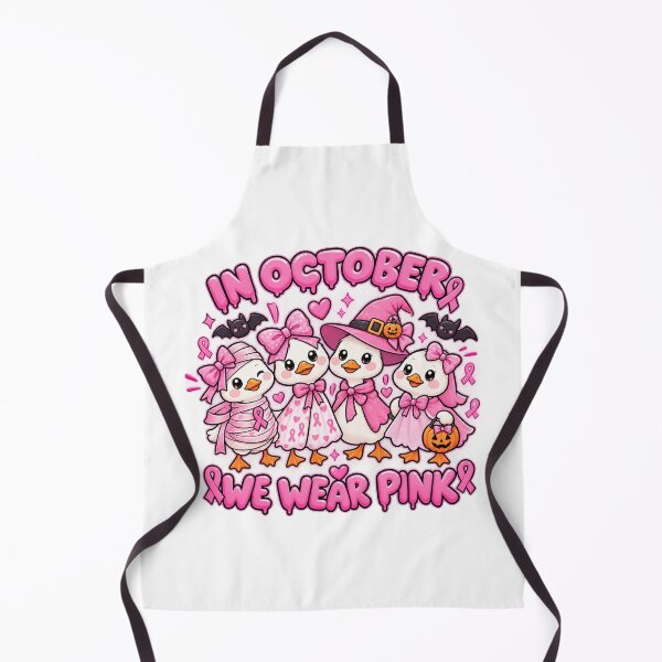 Item preview, In October We Wear Pink Halloween Duck Breast Cancer Awareness designed and sold by QuiteOrbit.