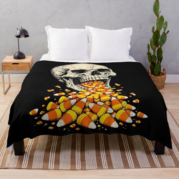 Item preview, Skull Barfing Candy Corn Funny Halloween Spooky Aesthetic designed and sold by Alzasshop.