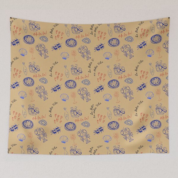 Item preview, La Dolce Vita Yellow Print designed and sold by The Lady Goblin's Goods.
