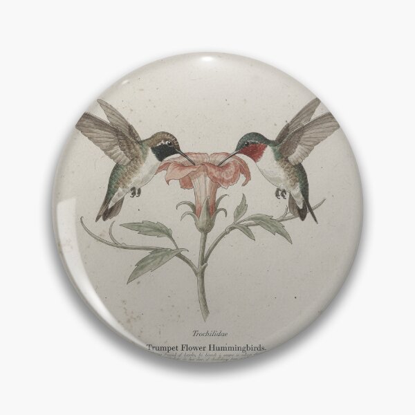 Item preview, Antique Hummingbird Plate designed and sold by PictorialWhimsy.