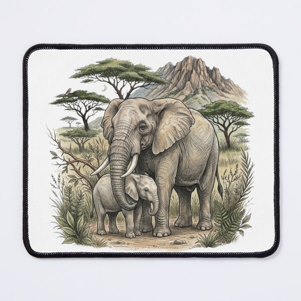 Item preview, African Elephant & Flora Safari designed and sold by CHRIST5000.