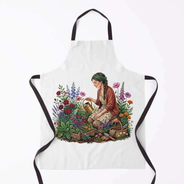 Item preview, Nurture Your Soul - Watercolor Gardening Woman and Flowers designed and sold by Sanan Israyilli.