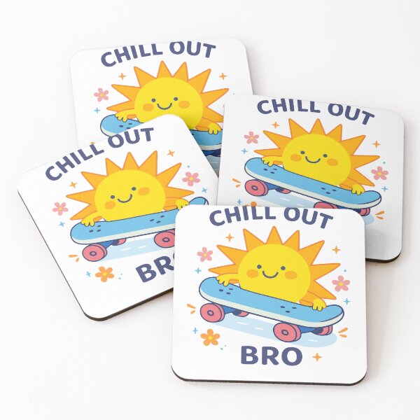 Item preview, Chill Out Bro Skateboarding Sun Poster designed and sold by Matinez Pink.