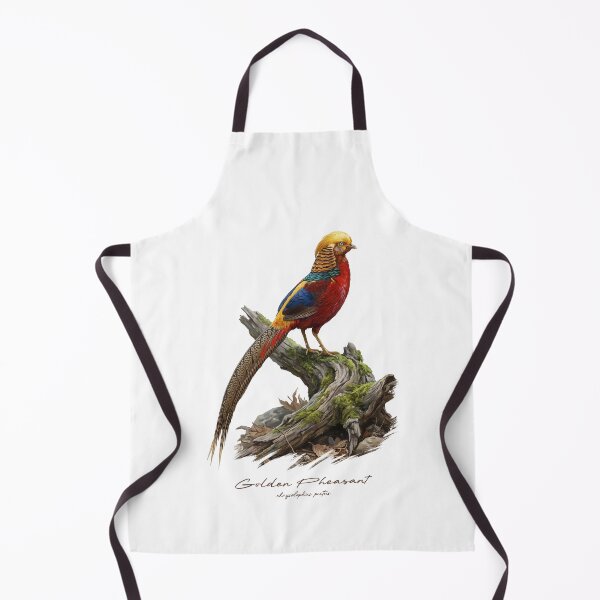Item preview, Golden Pheasant on Tree Stump Bird Illustration designed and sold by Takeda-art.
