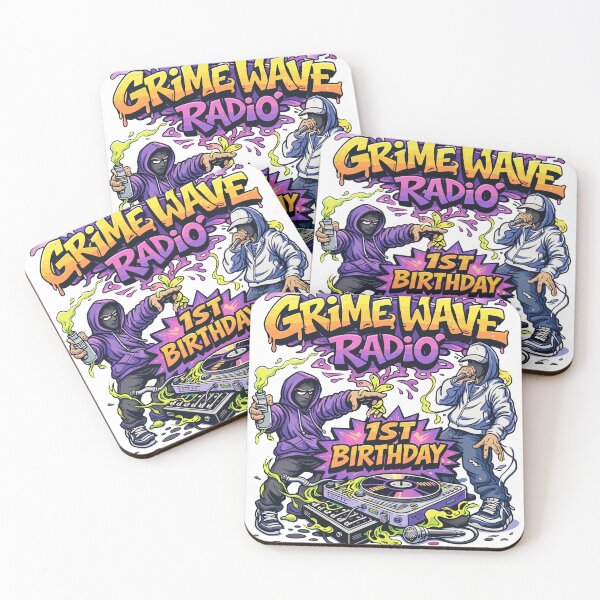 Item preview, Grime Wave Radio 1st Birthday Poster designed and sold by Matinez Pink.