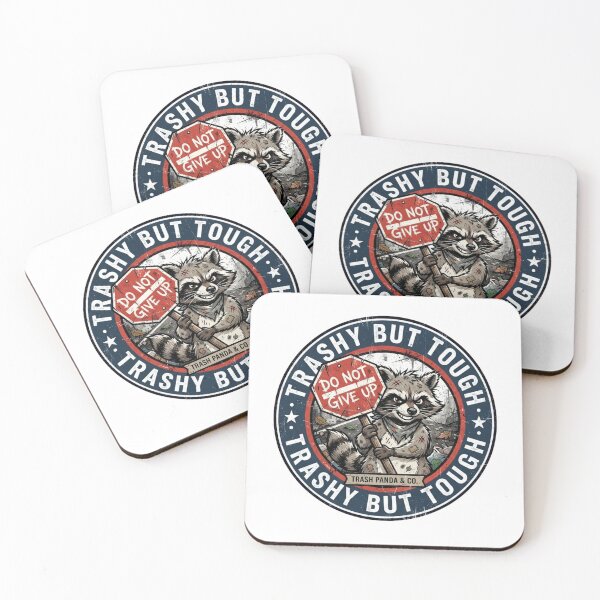 Item preview, Trashy But Tough - Funny Raccoon Do Not Give Up Motivation designed and sold by Sanan Israyilli.