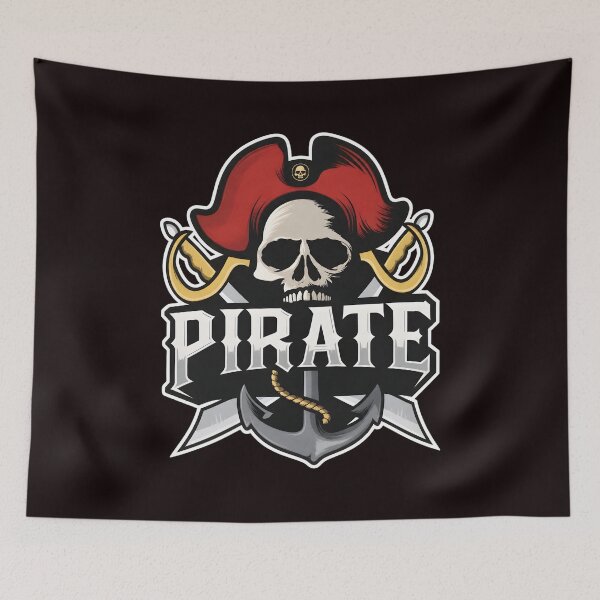 Item preview, Pirate Skull with Swords and Anchor  designed and sold by EL-FASSY.