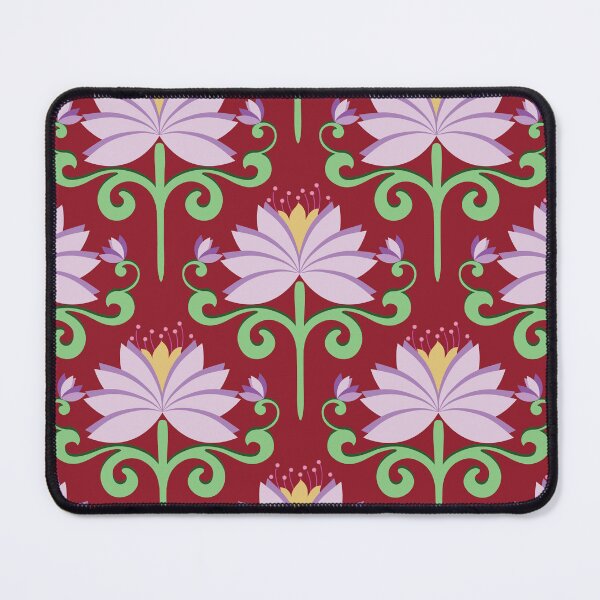 Item preview, Retro Lotus Flower Seamless Pattern Vector Background designed and sold by PowerAntShop.