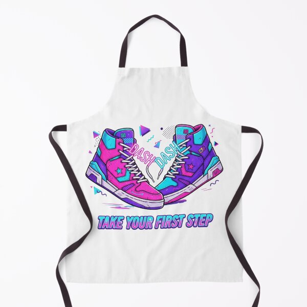 Item preview, Take Your First Step - Retro 80s Neon Sneakers Art designed and sold by Sanan Israyilli.