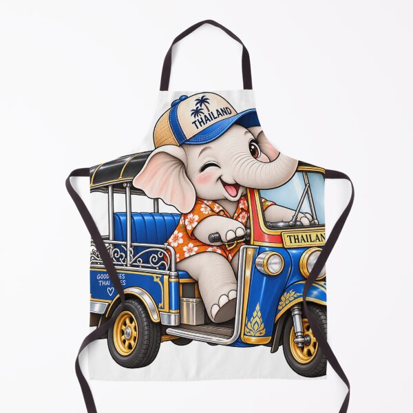 Item preview, Cute Elephant Tuk Tuk Thailand Travel Souvenir designed and sold by Nicha Studio.
