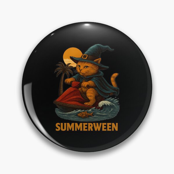 Item preview, Funny Summer Halloween Witch Cat Jet Ski designed and sold by DannyJHonak.