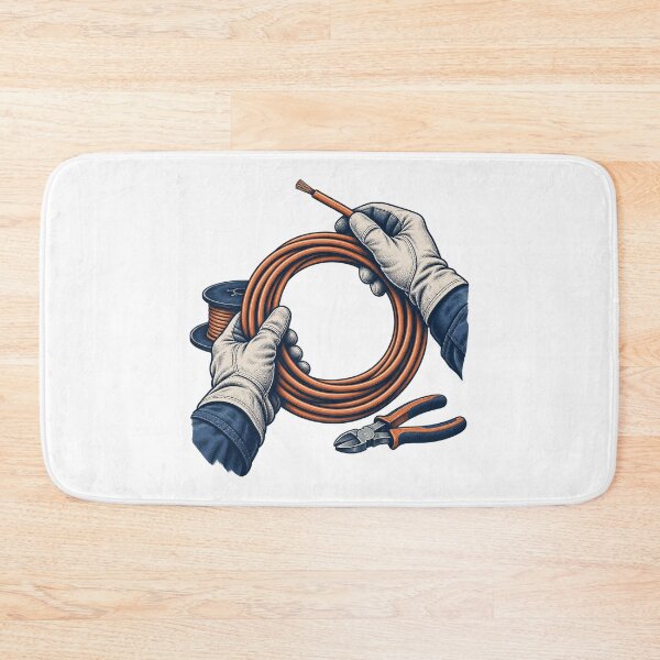 Item preview, Electrician Hands Winding a Neat Cable Coil designed and sold by ninov94.
