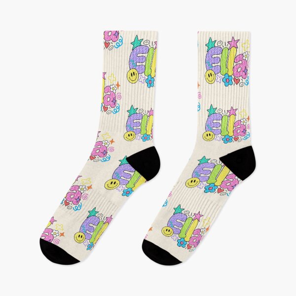 Item preview, Ella Colorful Doodle Name Art – Cute Retro Crayon Style designed and sold by looplandger.