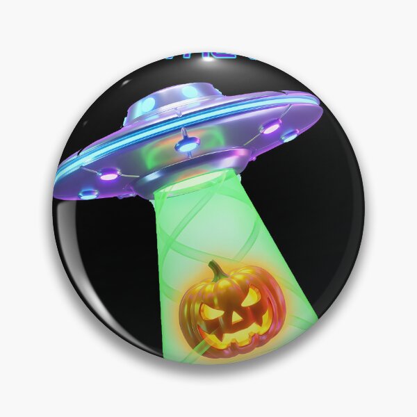 Item preview, Alien UFO Abducting Pumpkin Sci Fi Funny Halloween Humor designed and sold by WorldShop17.