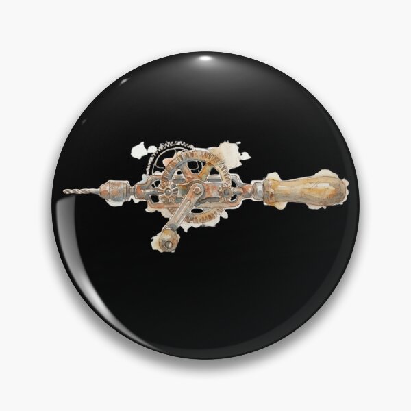 Item preview, Vintage Hand Drill Steampunk Mechanic Gear Art designed and sold by bvdesignart.