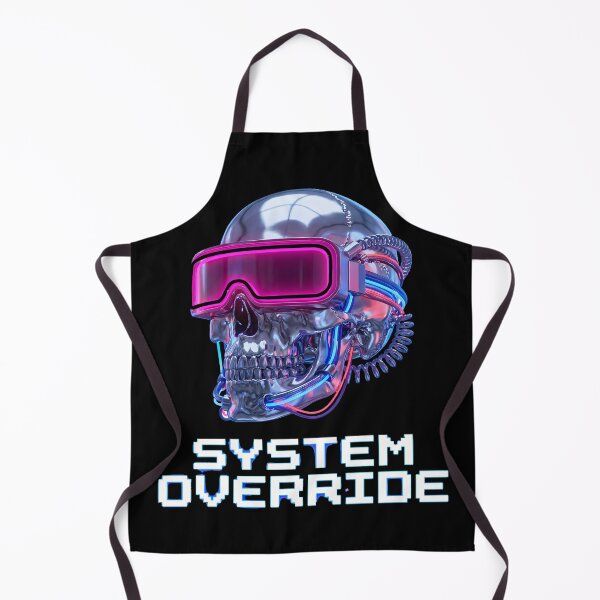 Item preview, Y2K Chrome Cyberpunk Skull VR Headset System Override designed and sold by WorldShop17.