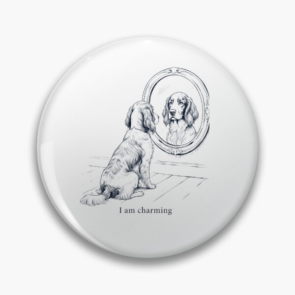 Item preview, Irish Red And White Setter I Am Charming Mirror Meme Dog Lover designed and sold by dian-rody-crest.