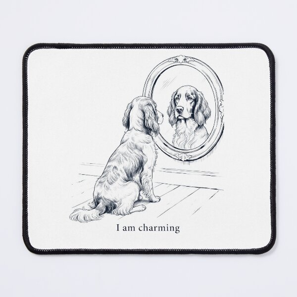 Item preview, Irish Red And White Setter I Am Charming Mirror Meme Dog Lover designed and sold by dian-rody-crest.