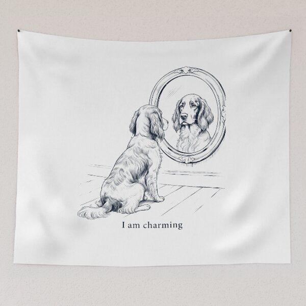 Item preview, Irish Red And White Setter I Am Charming Mirror Meme Dog Lover designed and sold by dian-rody-crest.
