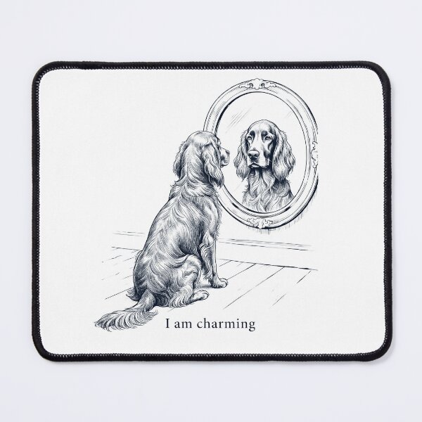 Item preview, Irish Setter I Am Charming Mirror Meme Dog Lover designed and sold by dian-rody-crest.