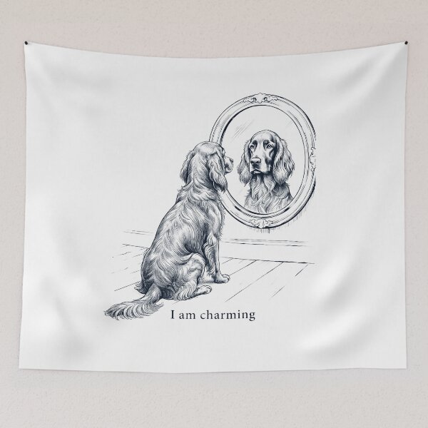 Item preview, Irish Setter I Am Charming Mirror Meme Dog Lover designed and sold by dian-rody-crest.
