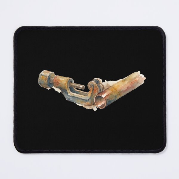 Item preview, Vintage Watercolor Pipe Cutter And Copper Pipe designed and sold by bvdesignart.